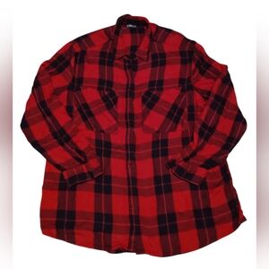 Express Plaid Long Sleeve Flannel Shirt  Men's Size M Red